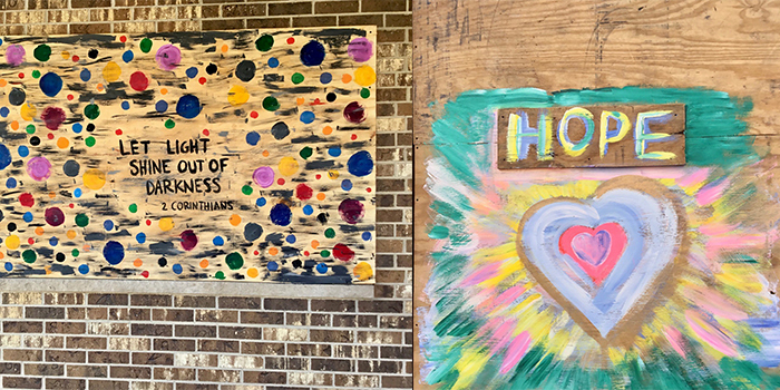 Paintings of love and hope around Kenosha, Wisconsin