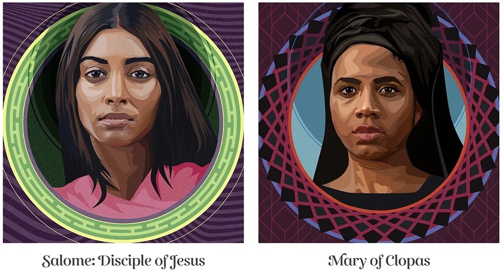 Biblical female icons created by Cara Quinn. Images by Cara Quinn
