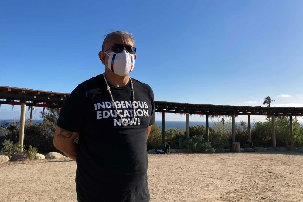 Shannon Rivers, a member of the Native American Akimel O’otham, said any conversation about America as a Christian nation begins with the philosophical eradication of Native Americans’ right to their homes. Rivers poses for a photo Oct. 17, 2021, in Malibu, California. RNS photo by Alejandra Molina