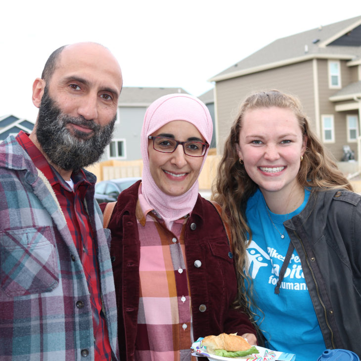 Chloe Henry, right, and volunteers with Interfaith Build for Unity in Colorado Springs, Colorado.