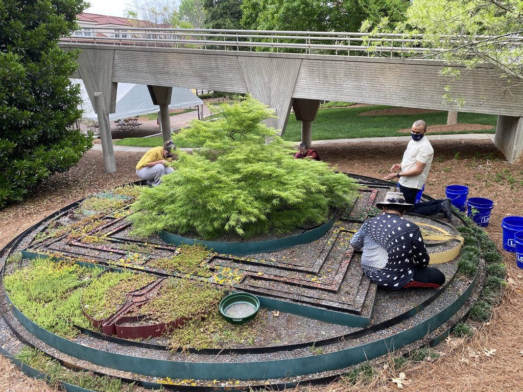 The Living Mandala on Emory's campus. One of only two Living Mandalas in the world and blessed by Buddhist monks from Drepung Loseling Monastery. (Photo credit: Bennett Kane)
