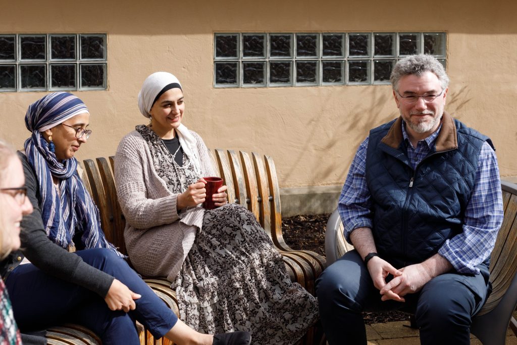 Farah Siddiqui (center) with other Sacred Journey Fellows. (Photo credit: Kelly Feldmiller)