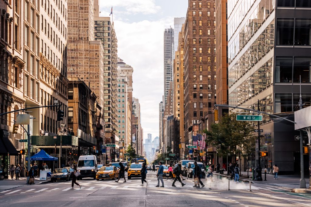 6th Avenue going through Midtown Manhattan, New York City. (Alexander Spatari/Getty)