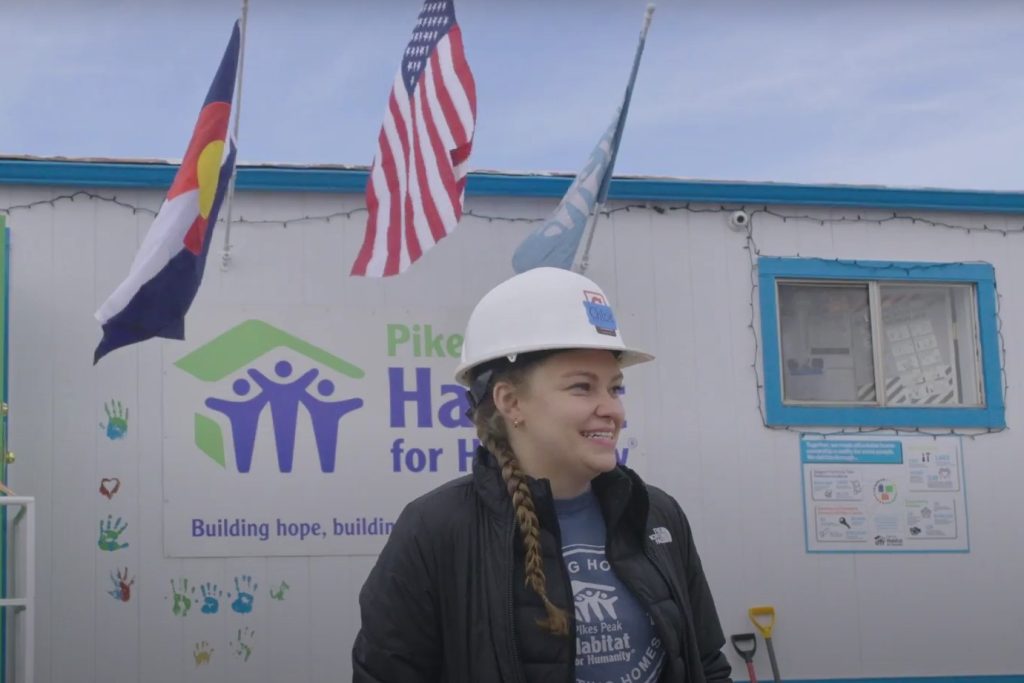 Chloe Henry of Pikes Peak Habitat for Humanity at an interfaith build in March 2023.