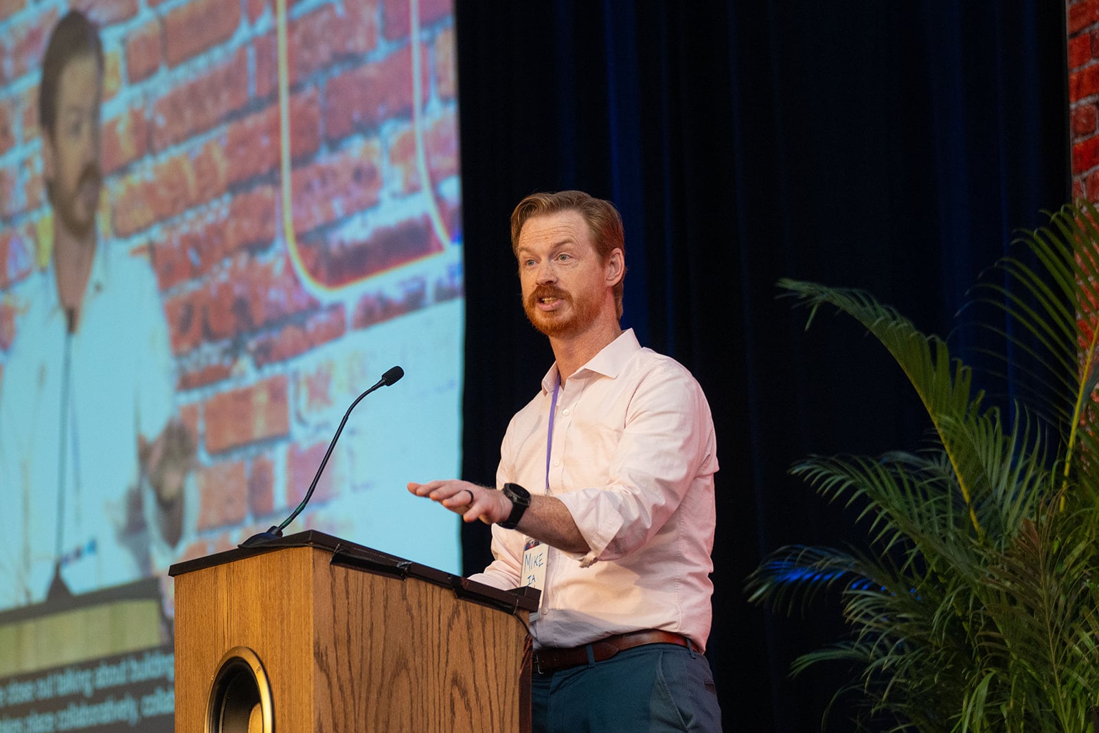 Mike Whitenton speaks at the closing plenary at Interfaith Leadership Summit. Chicago, August 2025. Photo by Summerset Studios.