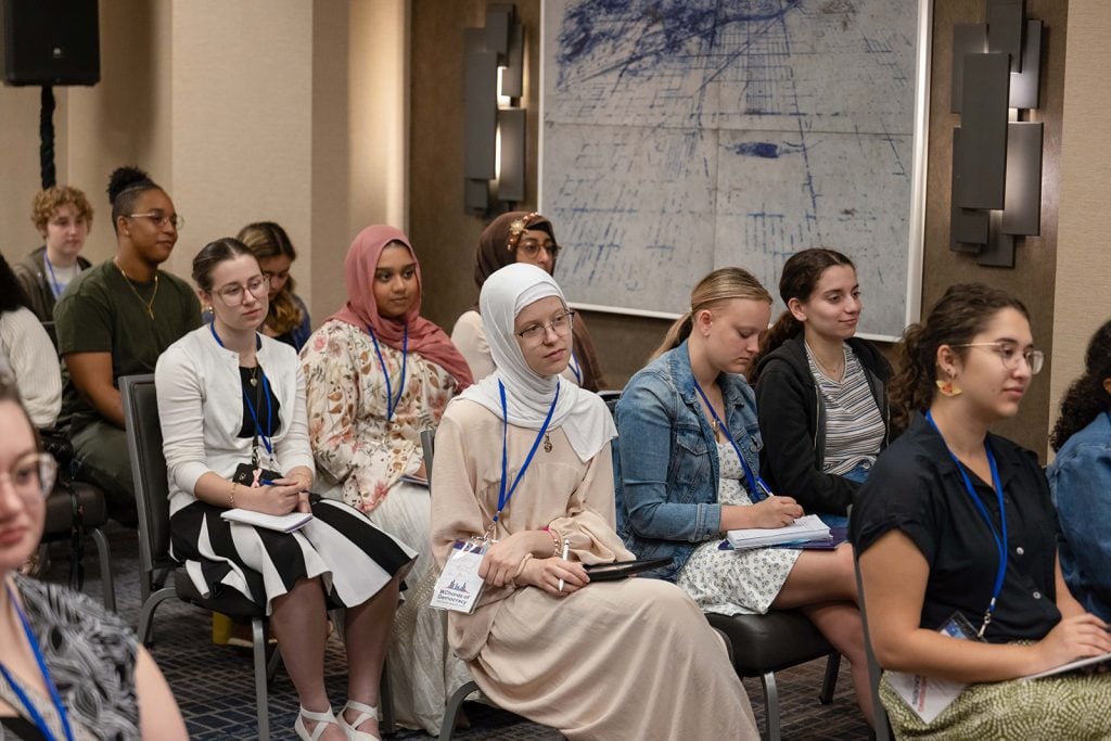 Students attend the 2025 Interfaith Leadership Summit.