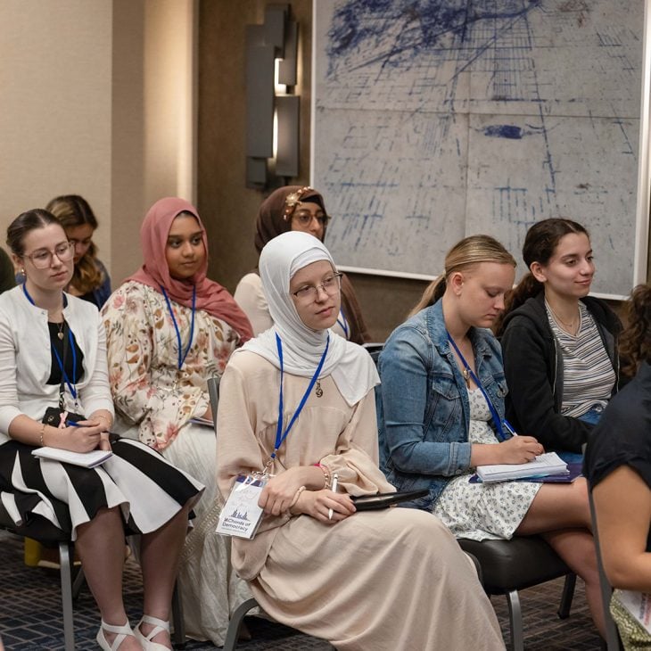 Students attend the 2025 Interfaith Leadership Summit.