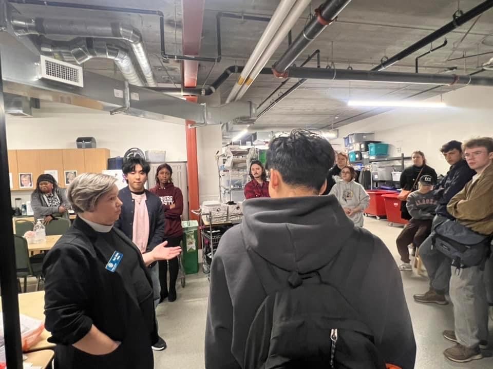 Twenty Augsburg University students gathered at the Central Lutheran Church in Minneapolis to learn about how they serve their neighbors. Courtesy photo