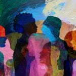 Hand drawn silhouettes talking (Getty / stellalevi)