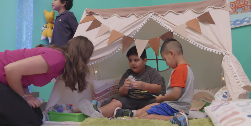 Children play at the Mays Family YMCA at Potranco in San Antonio. (Video Screenshot)