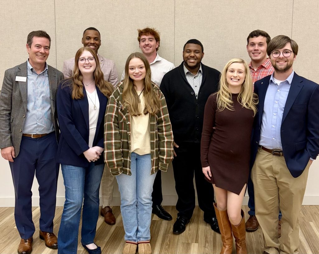 Dr. Adam English with students at “Life, Death, and Everything in Between." (Courtesy Photo)