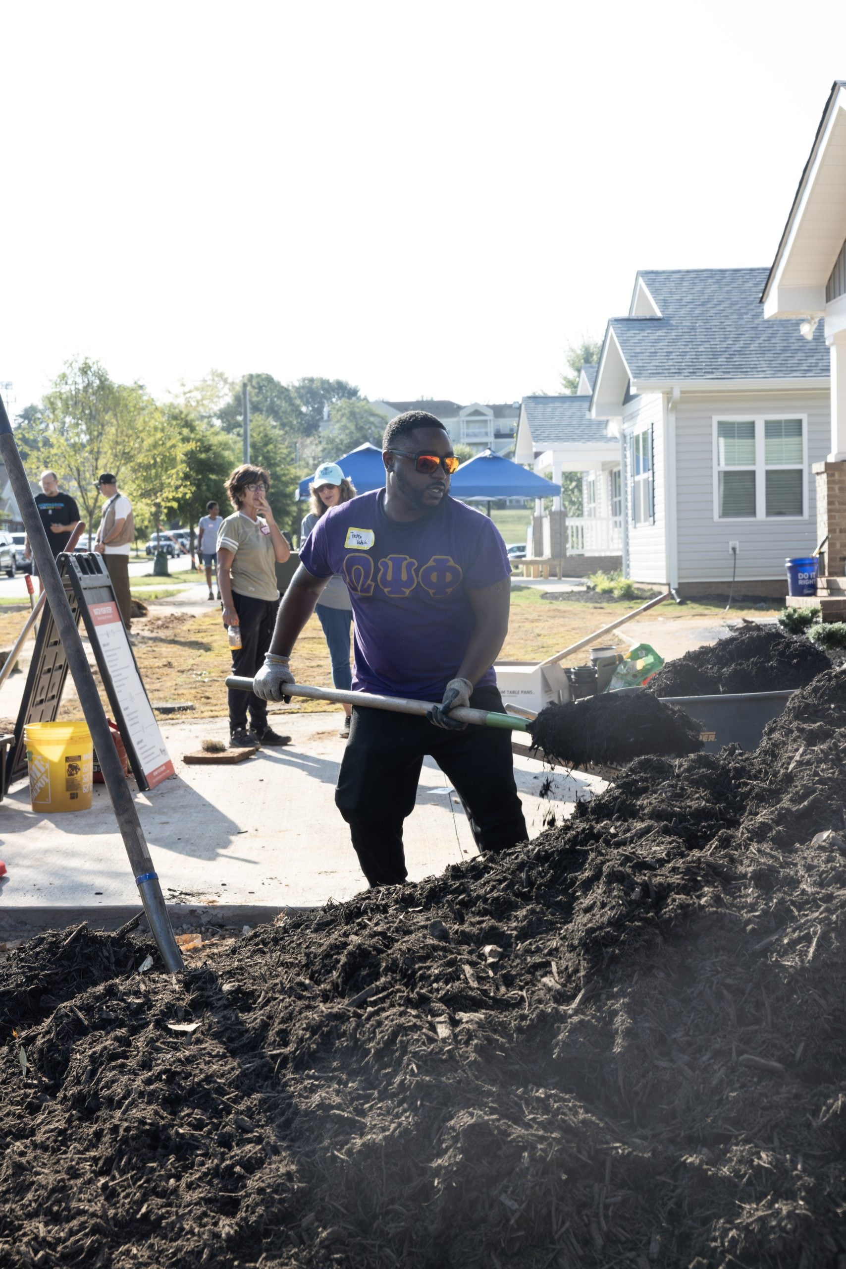 Volunteers participate in Habitat for Humanity’s first-ever Juneteenth Build, made possible by the Team Up Project.