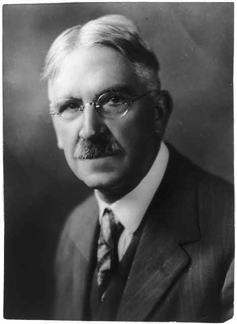 [John Dewey, 1859-1952, bust portrait, facing left]