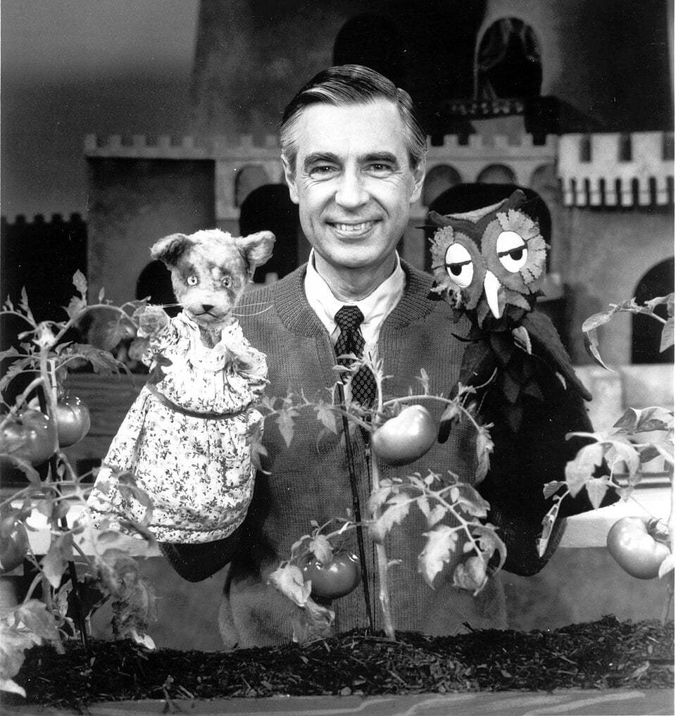 Henrietta Pussycat, Fred Rogers, and X the Owl. (Wikimedia Commons)
