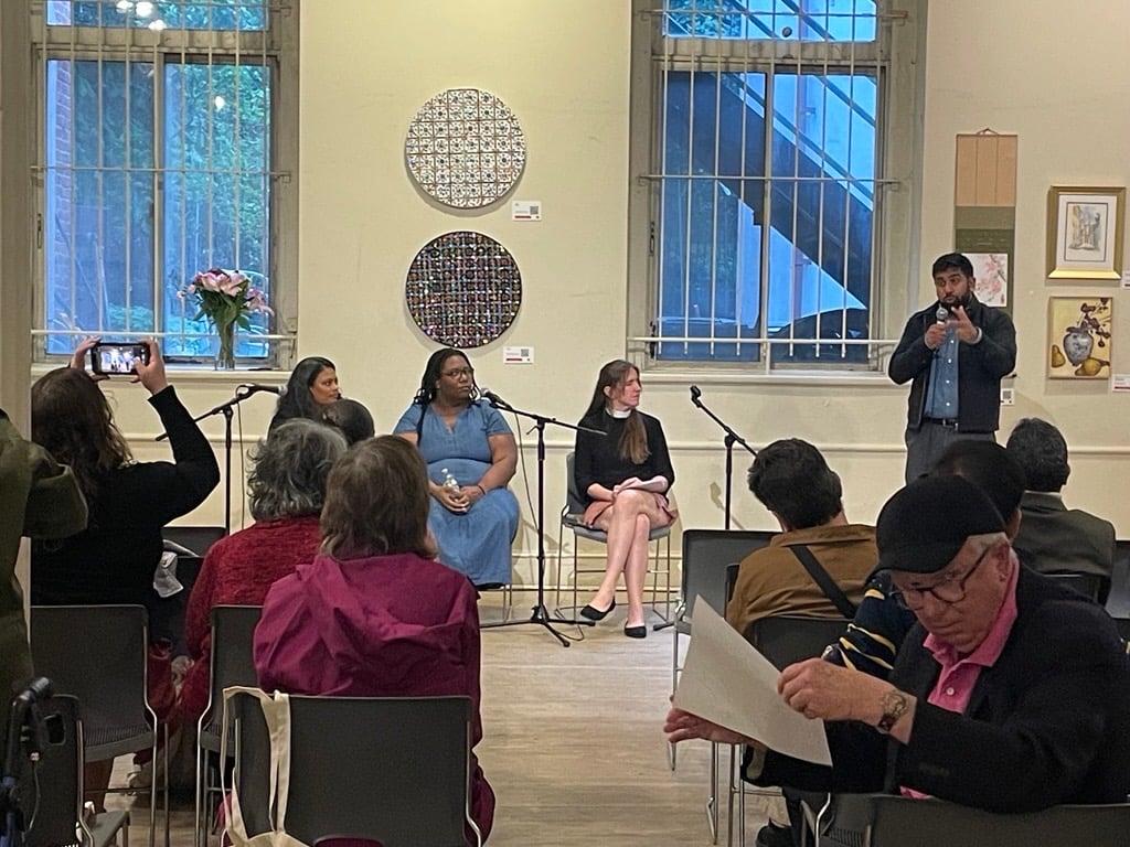 Ali Khaleel, Assistant Director of Emerging Leaders Network speaks at the "Preserving Dignity in Democracy,” event St. Mark's Church in-the-Bowery, New York City. Courtesy photo. 