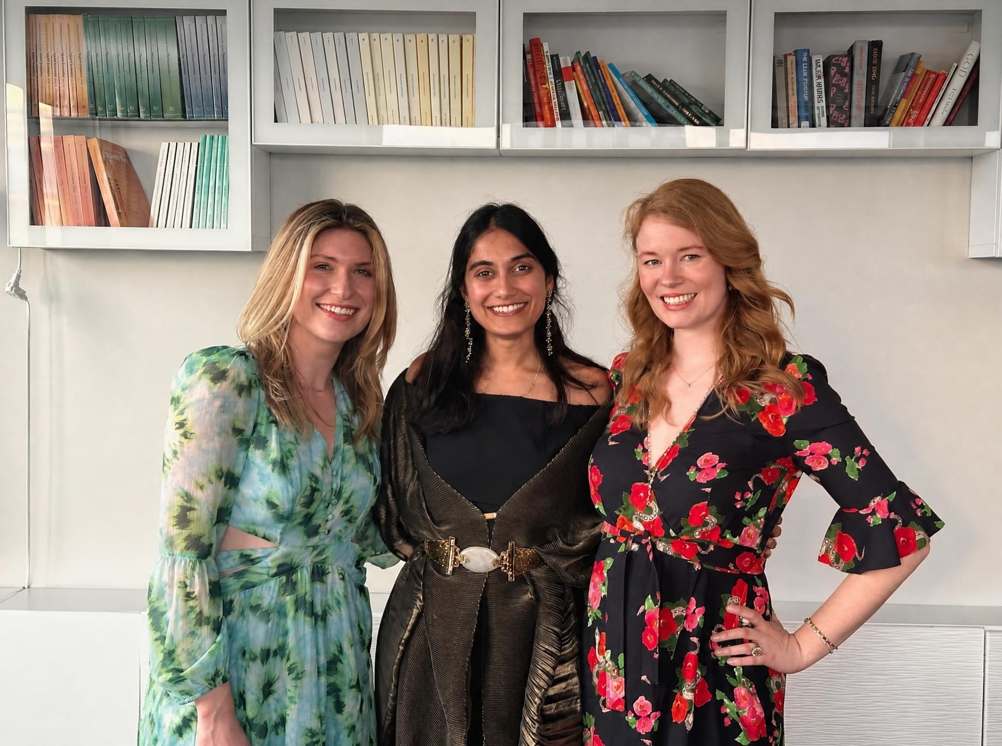 Shannon, Shradha, and Hayley smile for a group photo. Courtesy photo.