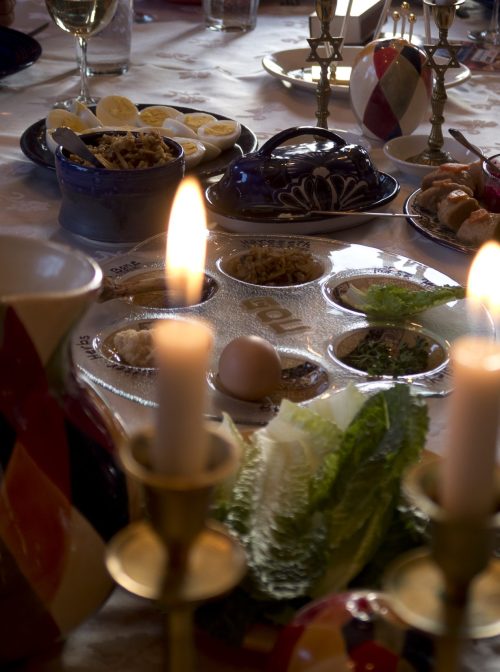 A table set for the Jewish holiday, Passover, also known as Pesach. Jewish people celebrate with the coming of the new life when Moses took his people from Egypt to Israel, and the celebration is eight days long. (Nathan Bilow/Getty Images)