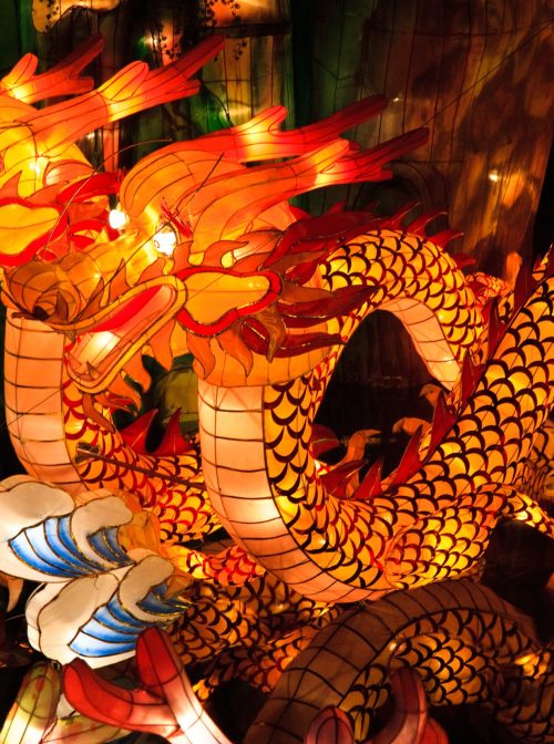 Two dragon lanterns during 2012 Folk Custom Lantern Exhibition, Shanghai China. (Feng Wei Photography/Getty Images)