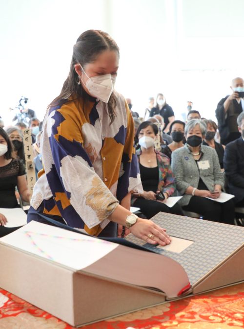Lisa Doi at the opening ceremony of the Ireicho, in Los Angeles. Courtesy photo