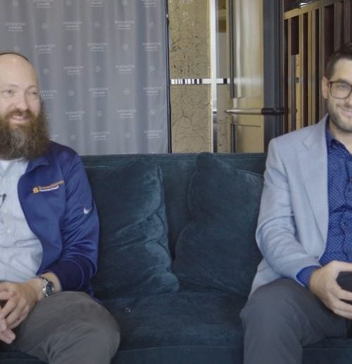 Rabbi Ethan Bair (left) and Imam Amir Durić (right). Video screengrab